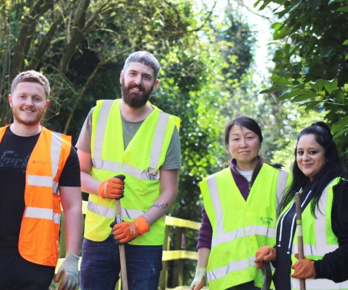 HSBC volunteers at Trafford Ecology Park